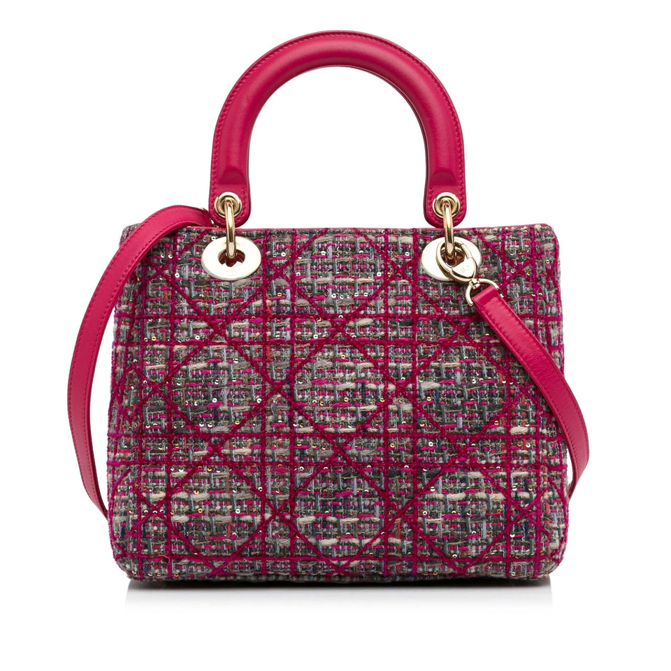 Dior Medium Tweed Macrocannage Lady Dior