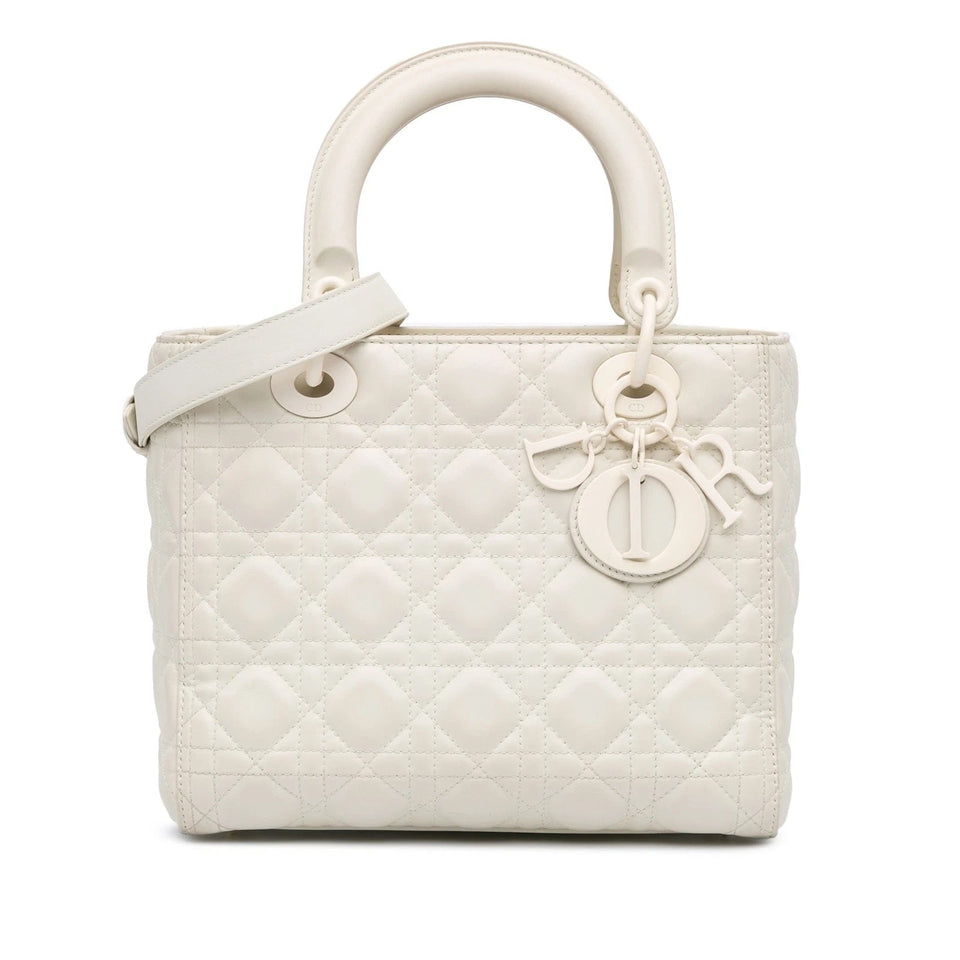 Dior MEDIUM ULTRA MATTE CALFSKIN LEATHER CANNAGE LADY Dior