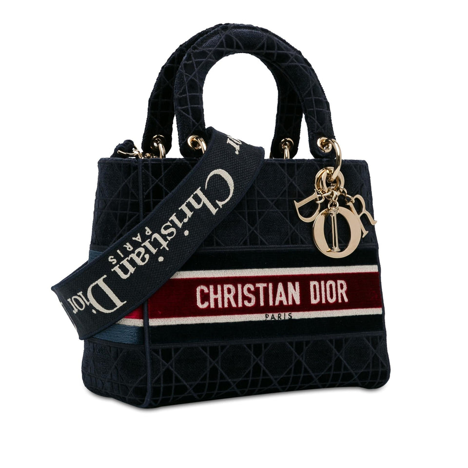 Dior Medium Velvet Cannage Lady D-Lite (SHG-Cz22FV)