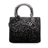 Dior Medium Velvet and Canvas Lady Dior
