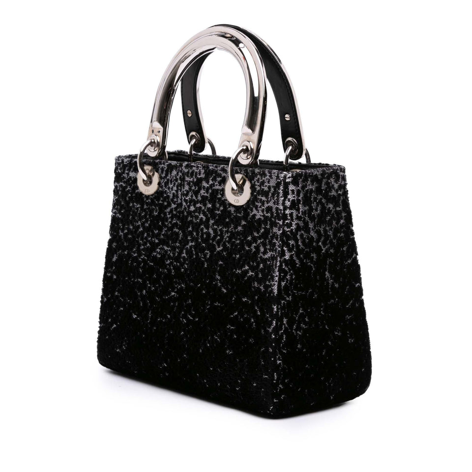 Dior Medium Velvet and Canvas Lady Dior