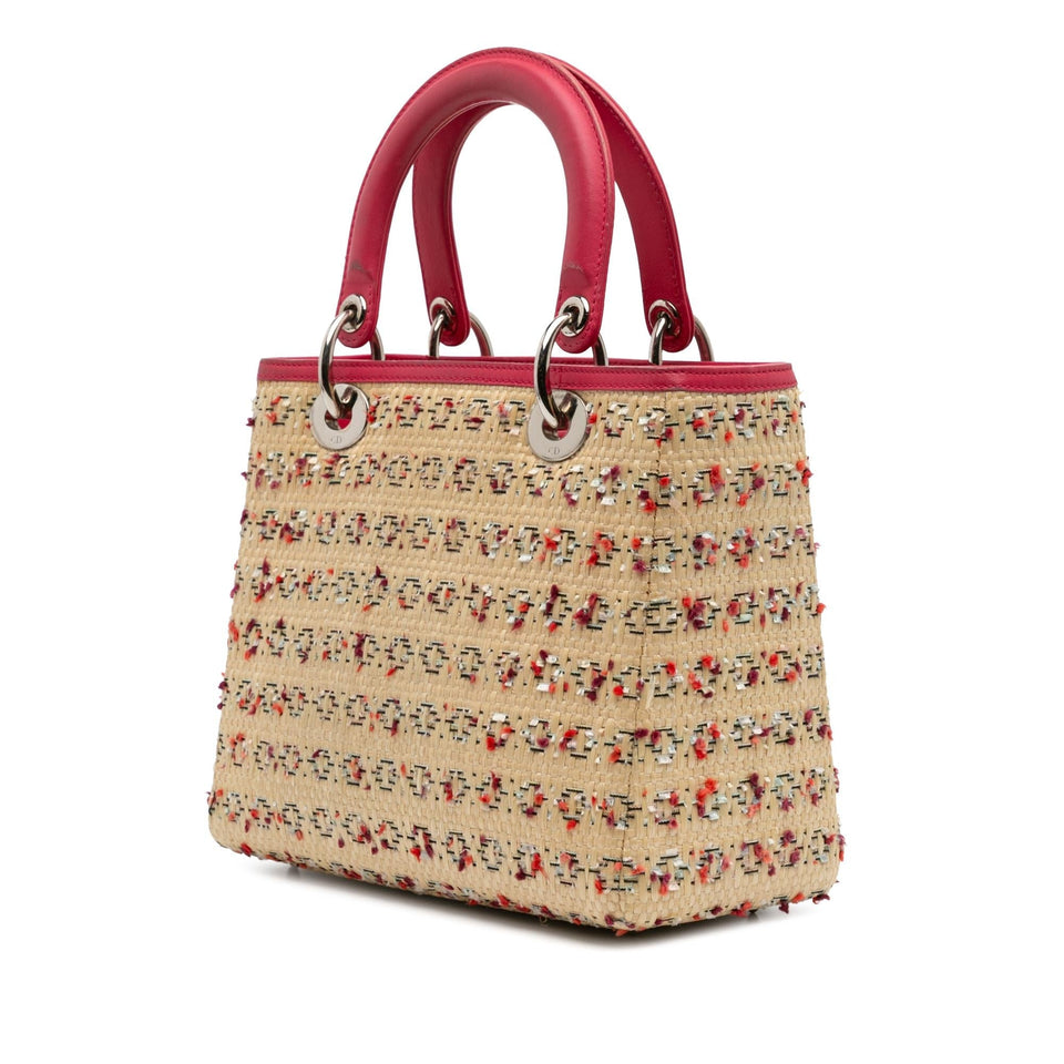 Dior Medium Woven Raffia Lady Dior