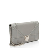 Dior Metallic Calfskin Diorama Wallet on Chain