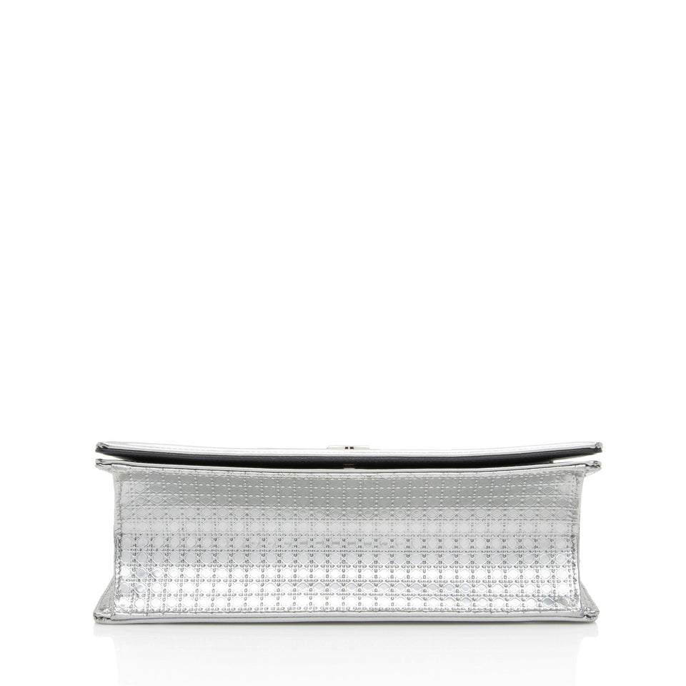 Dior Metallic Calfskin Micro Cannage Diorama Medium Shoulder Bag