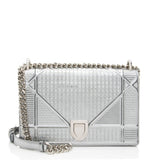 Dior Metallic Calfskin Micro Cannage Diorama Medium Shoulder Bag