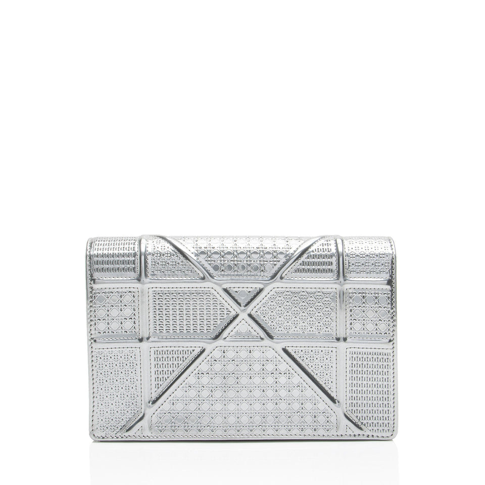 Dior Micro Cannage Metallic Calfskin Diorama Wallet on Chain