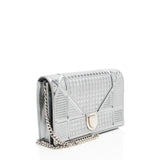 Dior Micro Cannage Metallic Calfskin Diorama Wallet on Chain