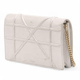 Dior Metallic Grained Calfskin Diorama Wallet On Chain