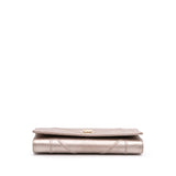 Dior Metallic Grained Calfskin Diorama Wallet on Chain