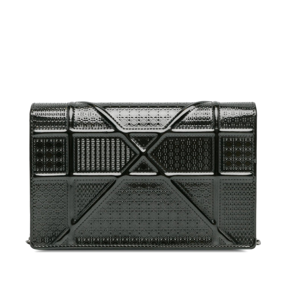 Dior Metallic Patent Microcannage Diorama Wallet on Chain (SHG-PbiarO)