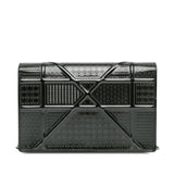 Dior Metallic Patent Microcannage Diorama Wallet on Chain (SHG-PbiarO)