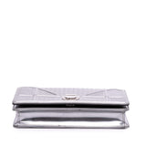 Dior Metallic Patent Microcannage Diorama Wallet on Chain