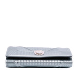 Dior Metallic Patent Microcannage Diorama Wallet on Chain