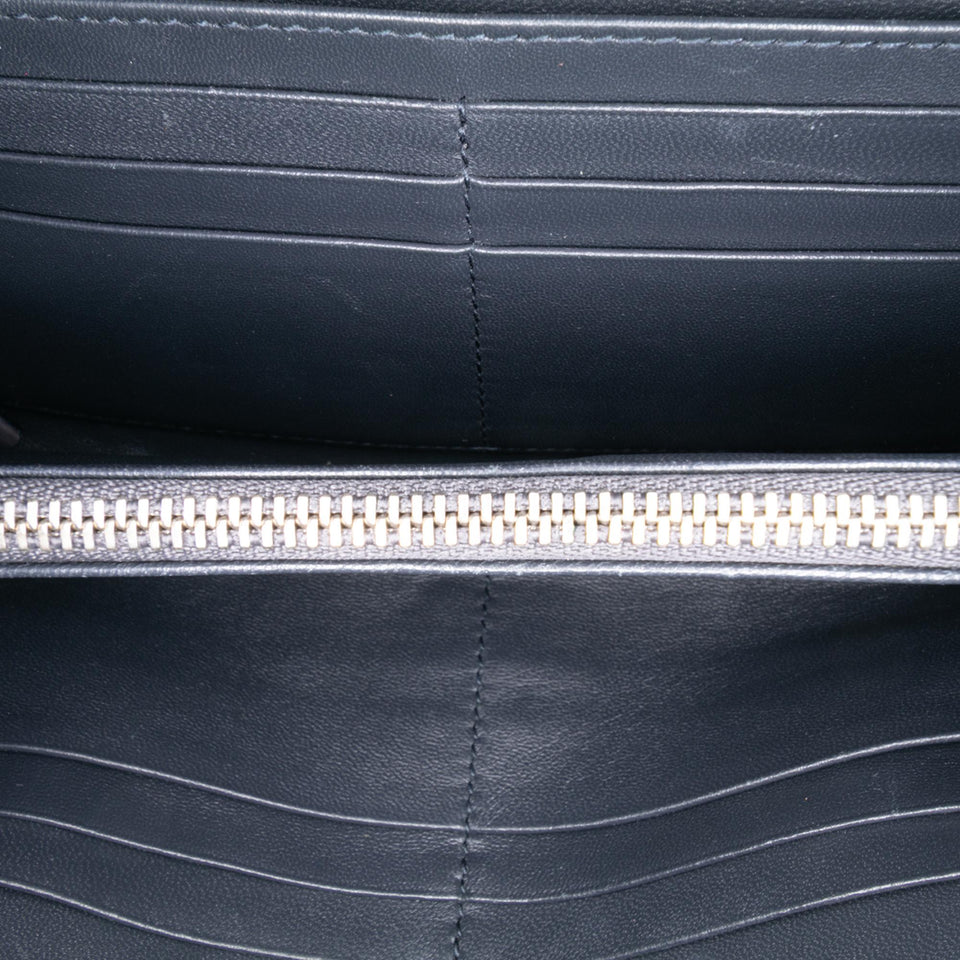 Dior Metallic Patent Microcannage Diorama Wallet on Chain