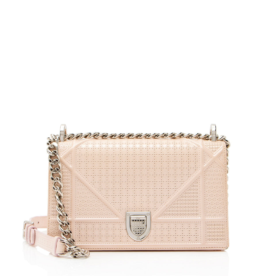 Dior Micro Cannage Patent Leather Diorama Small Shoulder Bag