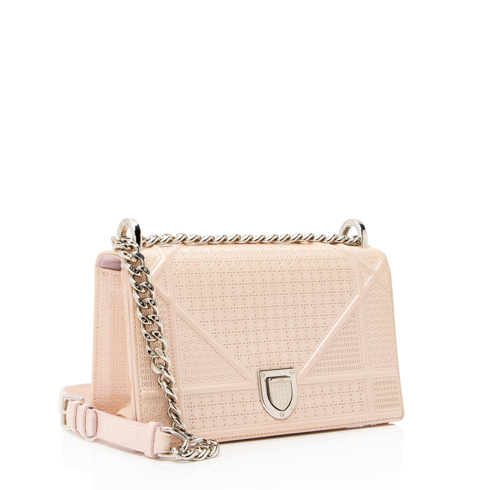 Dior Micro Cannage Patent Leather Diorama Small Shoulder Bag