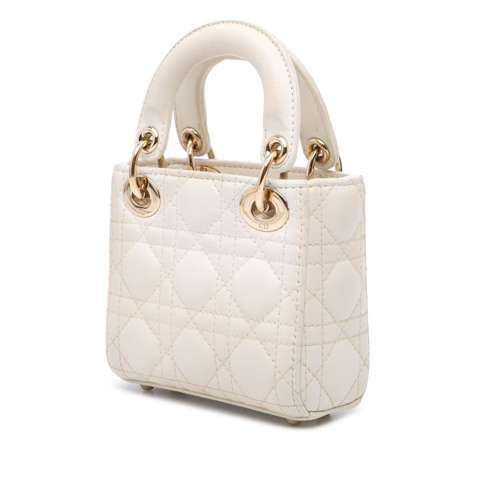 Dior Micro Lambskin Cannage Lady Dior