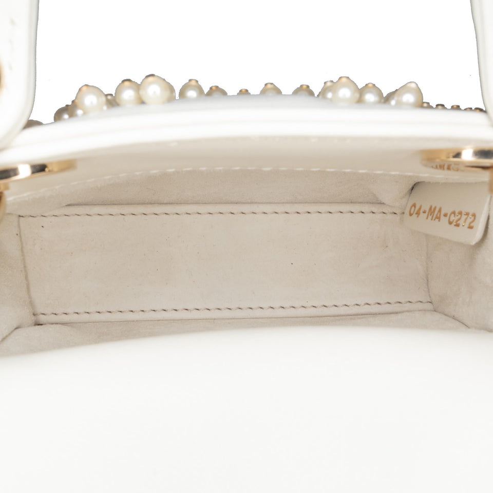 Dior Micro Lambskin Cannage Pearl Lady Dior (SHG-Y2mIaH)