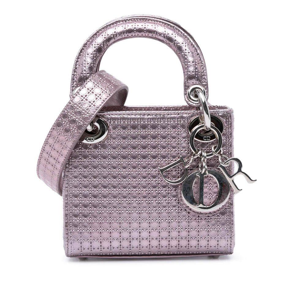 Dior Micro Metallic Patent Microcannage Lady Dior