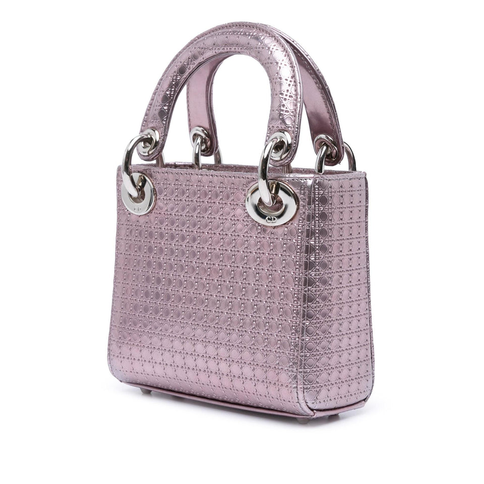 Dior Micro Metallic Patent Microcannage Lady Dior
