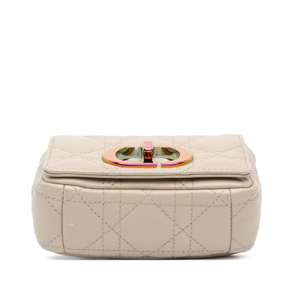Dior Micro Supple Calfskin Cannage Caro Bag