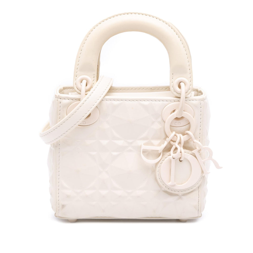 Dior Micro Ultra Matte Calfskin Cannage Diamond Motif Lady Dior