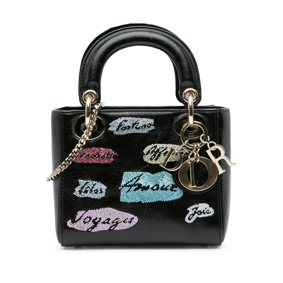 Dior Mini Beaded Calfskin Lady Dior (SHG-ylmaD1)