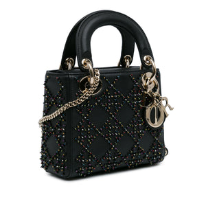 Dior Mini Beaded Lambskin Cannage Lady Dior (SHG-T5wYHY)