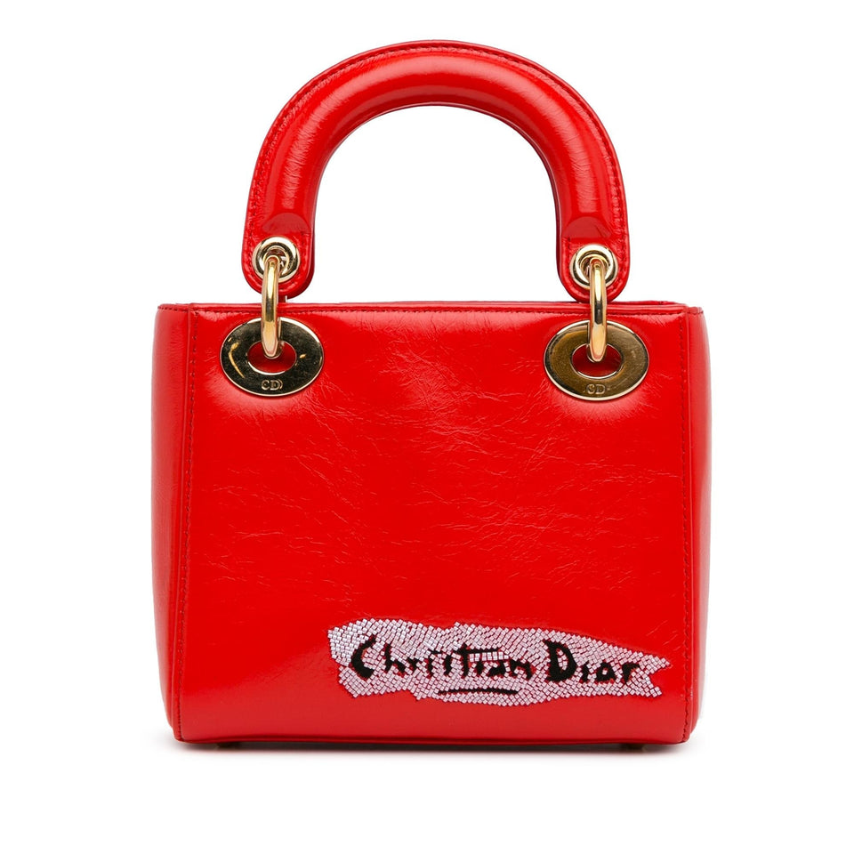 Dior Mini Calfskin Sequin Embellished Lady Dior
