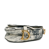 Dior Mini Calfskin Toile de Jouy Saddle Bag (SHG-pyknsl)