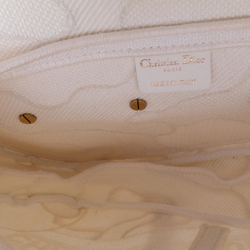 Dior Mini Canvas Embroidered Camouflage Saddle Bag