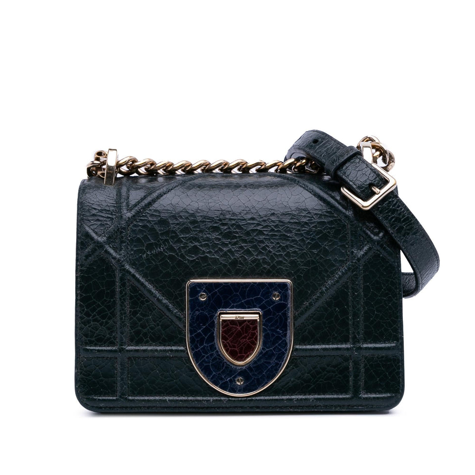 Dior Mini Crackled Deerskin Diorama Flap