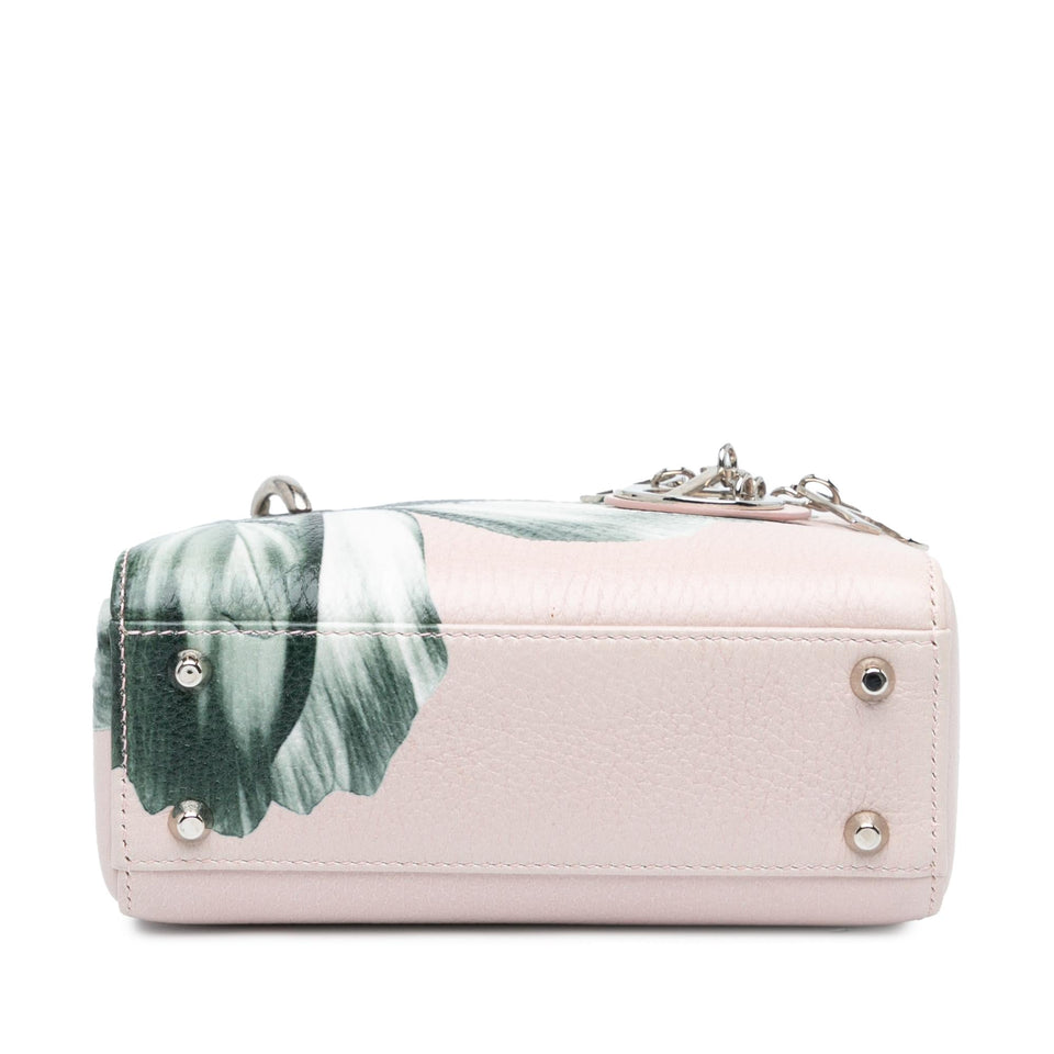Dior Mini Deerskin Flower Printed Lady Dior