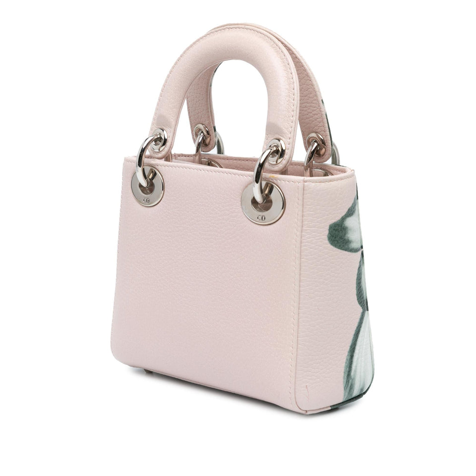 Dior Mini Deerskin Flower Printed Lady Dior