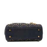 Dior Mini Denim Cannage Studded Supple Lady Dior