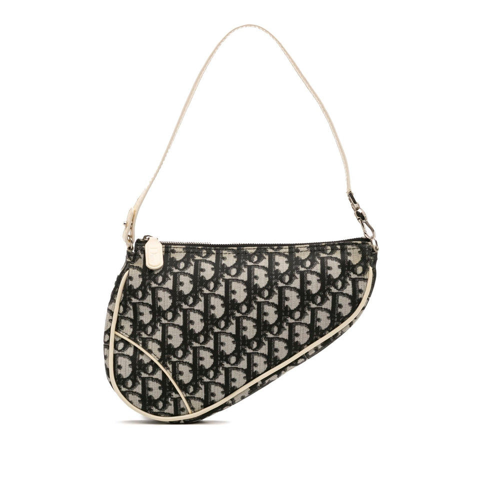 Dior Mini Diorissimo Canvas Saddle Pochette