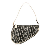 Dior Mini Diorissimo Canvas Saddle Pochette