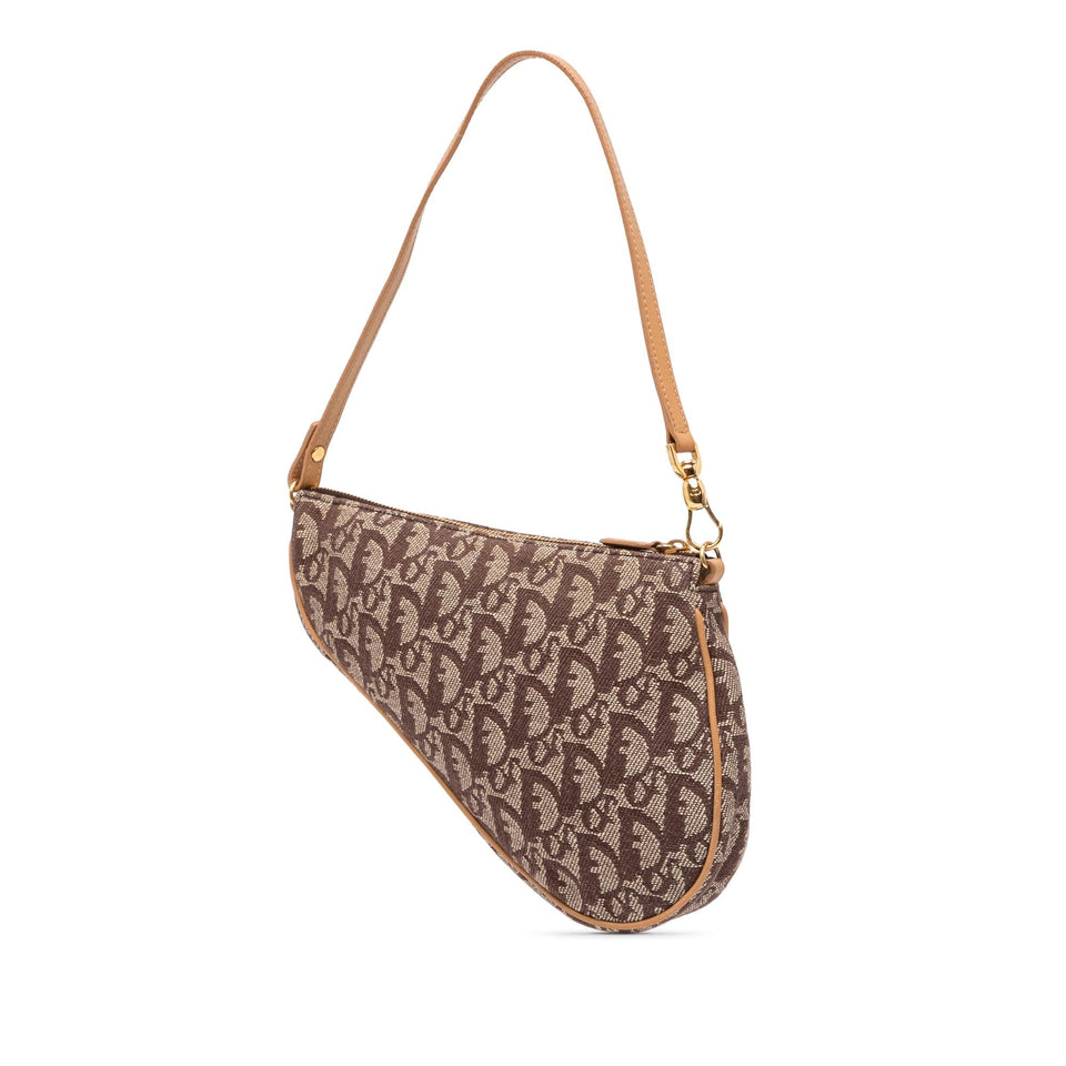 Dior Mini Diorissimo Canvas Saddle Pochette