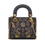 Dior Mini Embroidered Denim Lady Dior (SHG-eSDCMM)