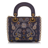 Dior Mini Embroidered Denim Lady Dior (SHG-WlCg5e)