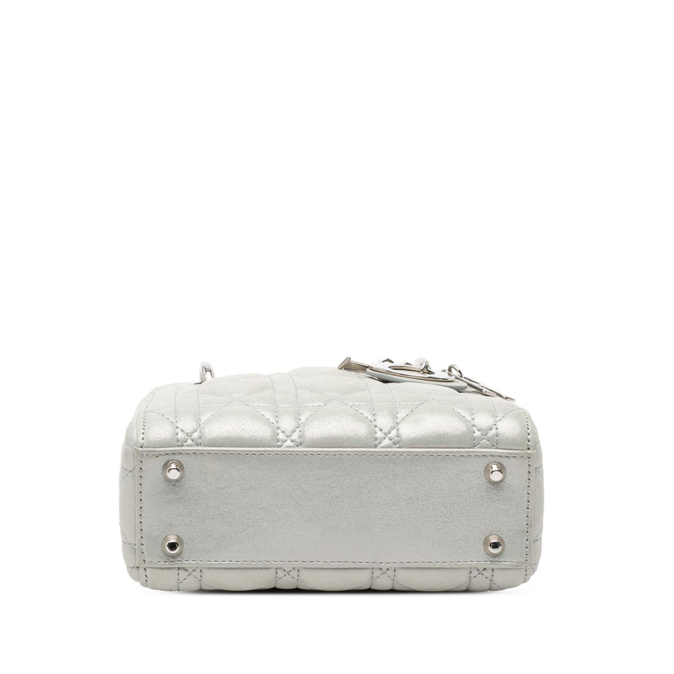 Dior Mini Iridescent Lambskin Cannage Lady Dior