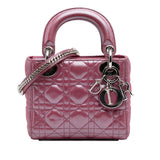 Dior Mini Iridescent Lambskin Cannage Lady Dior