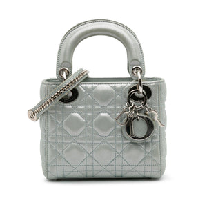 Dior Mini Iridescent Lambskin Cannage Lady Dior
