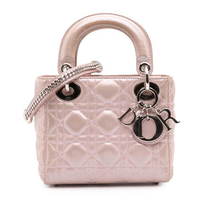 Dior Mini Iridescent Lambskin Cannage Lady Dior
