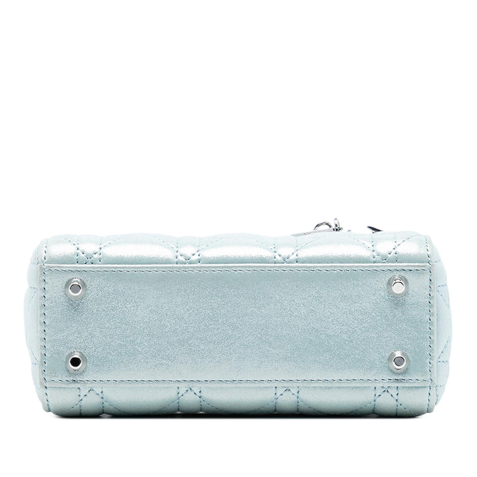 Dior Mini Iridescent Lambskin Cannage Lady Dior