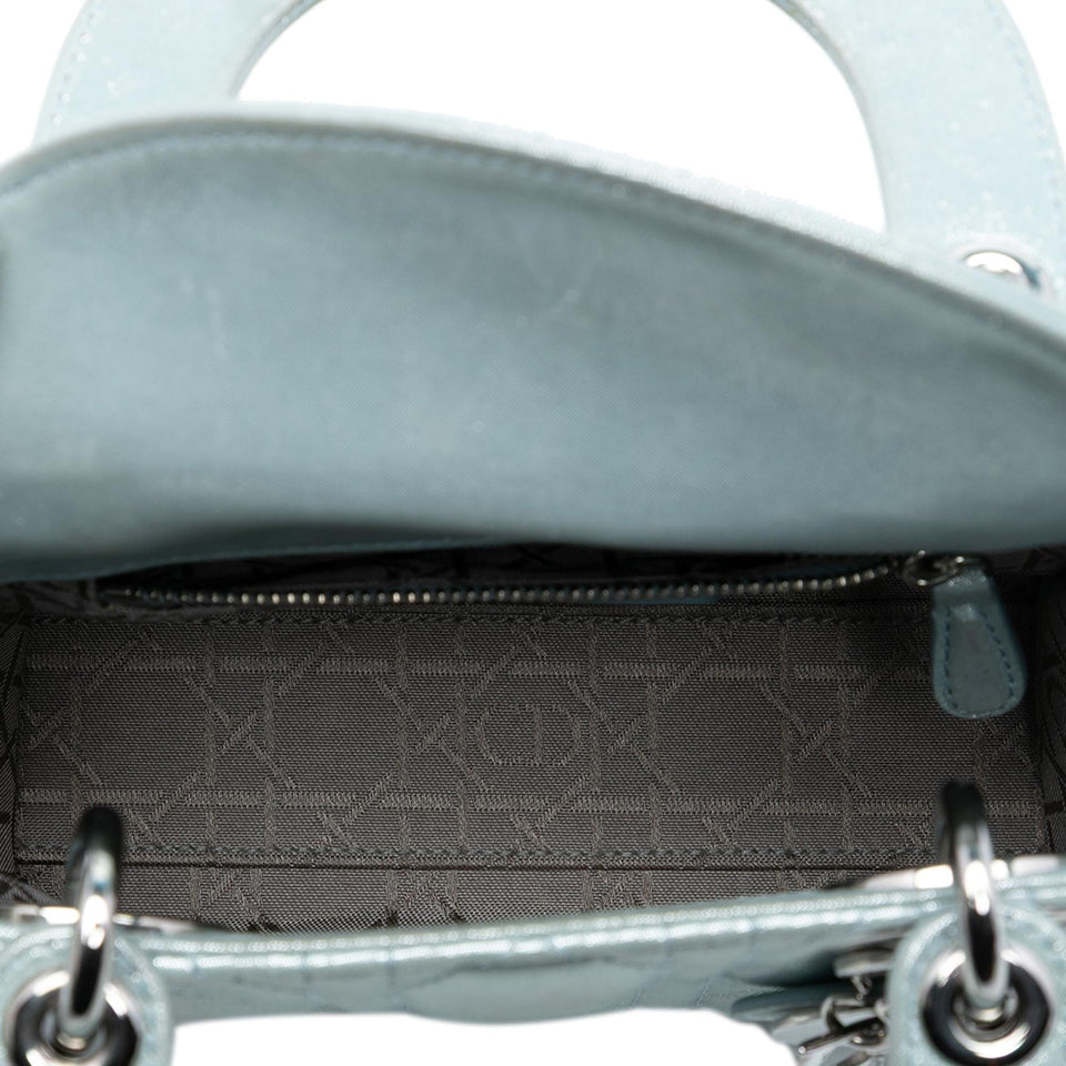 Dior Mini Iridescent Lambskin Cannage Lady Dior