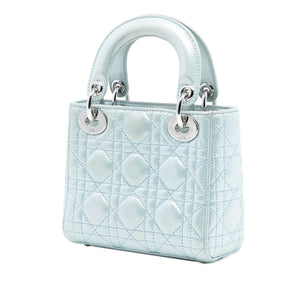 Dior Mini Iridescent Lambskin Cannage Lady Dior