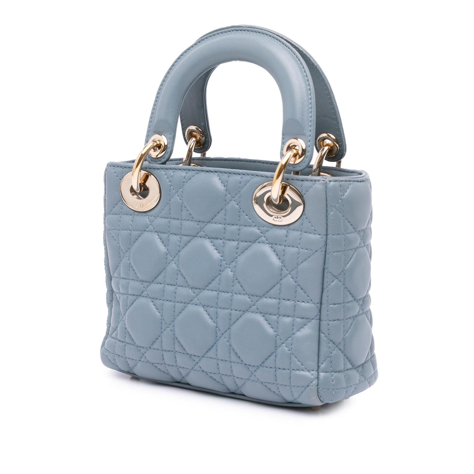 Dior Mini Lambskin Cannage Lady Dior