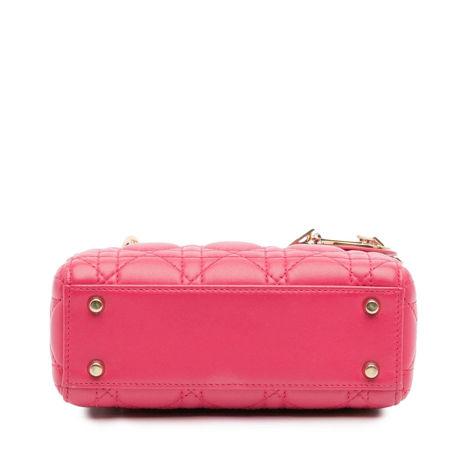 Dior Mini Lambskin Cannage Lady Dior