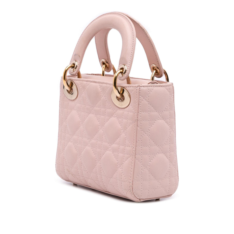 Dior Mini Lambskin Cannage Lady Dior